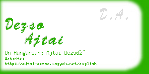 dezso ajtai business card